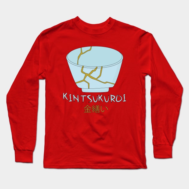 Kintsugi Kintsukuroi Long Sleeve T-Shirt by DiegoCarvalho
